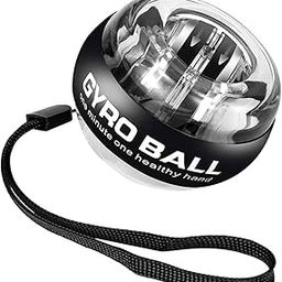 KRIPESH Gyro Ball Strength Forearm Exerciser Advanced Wrist | Hand Trainer for Grip Flexibility | Rehabilitation Ideal for Fitness | Sports, and Injury Recovery Black-image-83