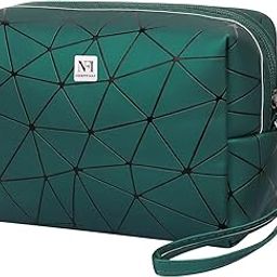 PU Diamond Print Makeup Pouch for Women Stylish Pouch for Makeup Accessories Storage Cosmetic Pouch Make up Bag for Girls Travel Organiser Pouch-26
