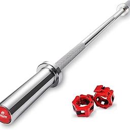 Konark Fitness 4Feet Olympic Barbell/Rod Bench Press, Bieceps, Triceps, Trining CrossFit Training (28 mm Internal Dia and 50mm Outer Dia) with Two PVC Collar-image-1