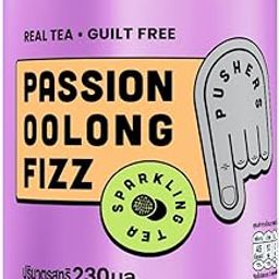 PUSHERS Drink Sparkling Oolongwith Passion Flavors | No Artificial Flavors, No Artificial Sweeteners, No Artificial Color | Product of Thailand, 230 ml each (Pack of 9)-14