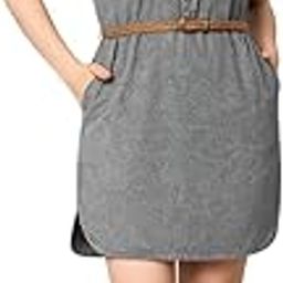 NUEVOSDAMAS Women Cotton Long Shirt Style Midi Dress-image-3