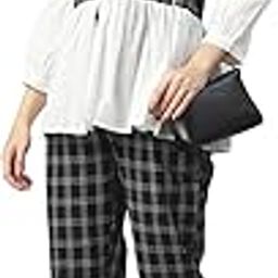 Women Colorblocked Peplum White & Black Top with Trousers Co-ord Set-52