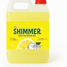 Shimmer Dishwash Gel – 5L Mega Jar | Powerful Lemon Action for Tough Grease | Long-Lasting Fragrance | Safe on Hands | Value Refill Pack | Dishwasher Safe-image-88