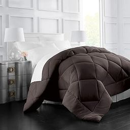 Linenovation Soft Microfibre 500 GSM Heavy Winter Quilt Comforter Duvet Blanket Rajai for Single Bed-60 Inch X 90 inch Bed Comforter- Brown-image-55