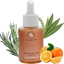Trehi Organics Acne Control Night Face Oil | Natural Salicylic Acid Alternative | Luxurious Rosemary + Tea Tree Blend for Acne, Blemishes & Oil Control | Certified Organic | 10ml-image-75