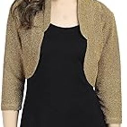 Women's Short Lycra Shrug with Collar Neckline-image-93