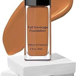 MeeTo Poreless Flawless Liquid Foundation Makeup, Lightweight & Full Coverage, Hydrating Cream Concealer for Dark Circles and Blemishes, Improves Uneven Skin Tone, (Bronze Color, 30ml) Pc -1-image-23