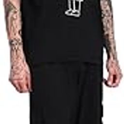 Men's Oversized Cotton Printed Co-ords Set | Streetwear T-Shirt and Lower | Summer Lounge Wear for Men (MEN)-picture-15