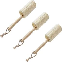 UTHCLO 3pcs Handle Bottle Brushes Loofah Sponge Hanging Design Cup Cleaning Brushes for Kitchen Home Use Space-Saving-image-107