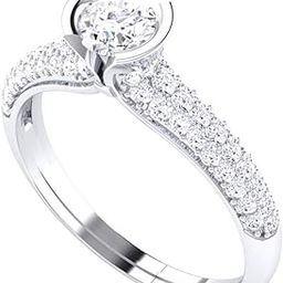 14k (585) White Gold Ring for Women-image-74