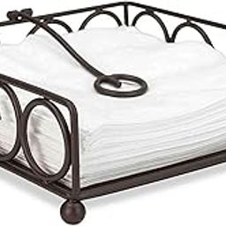 WOOD ART STORE Metal Napkin Holder,Tissue Paper Holder, Tissue Dispenser Organizer for Home, Office and Bathroom (Squre Black)-image-12