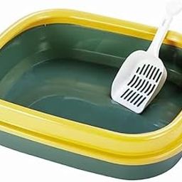 Dog Trust Cat Litter Box Tray with Free Scooper Semi Closed Design Suitable for All Adult Cats Breeds & Kittens Color - May Very-image-3