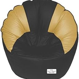 RnS Rest 'n' Sleep - Bean Bag Mudda Chair Filled with Beans for Living Room, Bed Room for Relaxing, with 1 Year Warranty (XXXL, Ivory/Dark Gray)-image-30