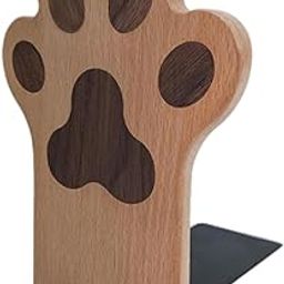 Wooden Cat Claw Bookend Nonslip Cat Decorative Bookends for Office Desk Home A-25
