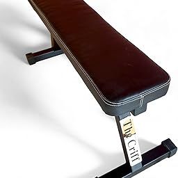 TheCriff Exercise Weightlifting Flat gym Bench Daul Stiched Seat powdercoated Heavy Duty-5