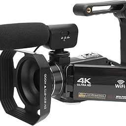 Digital Camera, 4K 56MP Camcorder, 18X Digital Zoom, 3 Inch Rotation Touch Screen, Travel Vlogging Camera, with Microphone Stabilizer Wide Angle Lens-11