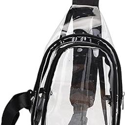 CLUB BOLLYWOOD BNF®Clear Bag Waterproof PVC Crossbody Shoulder Backpack for Party Hiking Biking Black|Clothing, Shoes & Accessories | Mens Accessories | Backpacks, Bags & Briefcases-image-10