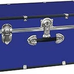 Seward Trunk College Dorm and Camp Storage Footlocker Trunk, Blue, 30-Inch (SWD5120-40)-image-46