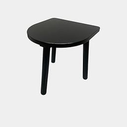 Parametue Modern Wall End Table with Wooden Legs, Side Wall, Plant Stand/Bed Side Table/Kids Room Side Table, 12 Inch Wide (Full Black)-image-41