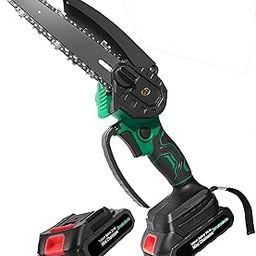 Vichaxan 8 inches Mini Cordless Chainsaw 20V Multipurposing Gardening, Wood Working Tool Like Logging, Cutting, Pruning and Tree trmering | 2 Batteries ||-image-50
