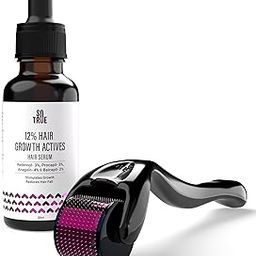 Sotrue Hair Growth Serum with Derma Roller Combo, 1mm With 540 Stainless Steel Needles, Redensyl 3%, Procapil 3%, Anagain 4% and Baicapil 2%, Hair Fall Control Serum For Women & Men, All Hair Types, 30ml-image-49