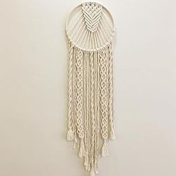 ACN Kohinoor Macrame Dream Catcher | Indoor Wall Hanging Decor, Boho Handmade Art, Tapestry for Apartment, Home Decoration, Living Room, Bedroom, 12 x 36 Inches, 1-Pcs,-image-5