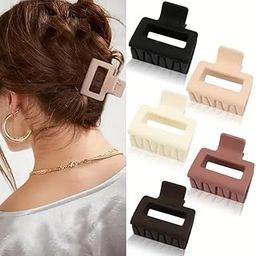 5Pc Hair Claw Clips :-Korean Small Hair Claws Spuare Bowtie Shape Hair Clips For Women Girls Crab Hairpin Barrettes Fashion Ornaments Hair Accessories-image-98