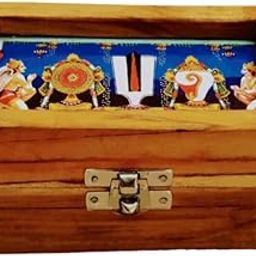 PUJA CELEBRATIONS Wooden Thiruman Box, Jewellery Box, Gift Box, Wooden Box, Pooja Essentials good for home and gifting.(Thenkalai)-image-97