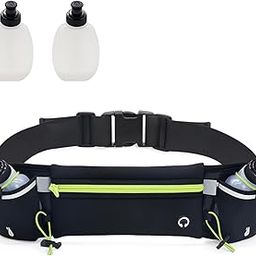 STAYOUNG Running Belt with 2 PCS Water Bottle - Waist Bag Fanny Pack Water Bottle Holder for Men Women, Adjustable Belt, Suitable for Carrying Money Phone Keys (Green)-image-7
