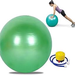 SHOPECOM Anti Burst Gym Ball with Foot Pump (65 cm, Multi-Color)-image-8