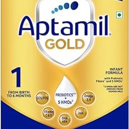 Aptamil Gold Infant Formula Milk Powder for Babies - Stage 1 (Upto 6 months) - with HMO and Prebiotics - 400gms - BIB Pack-24