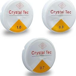 INDIKONB Transparent Elastic Thread Set - Rolls of Size 0.7mm, 0.8mm, 1mm for Bracelet, Necklace and Jewelry Making (3)-15