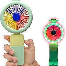 Felinar Portable Mini Hand Fan | Rechargeable Cute Handheld Fan with LED Night Light | Personal USB Desk & Travel Fan for Kids & Adults, 2-Speed, Lightweight & Silent, Pocket Size, USB Charging-image-4