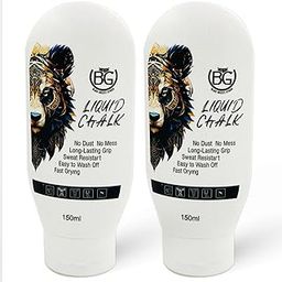 BLACK GRIZZLY FITNESS Fitness Liquid Chalk 150ML Stronger Grip Sufficient for 160+ Lifts Best for Weight Lifting, Powerlifting Gymnastiics Pole Dance Crossfit and Climbing I Skin Friendly (Pack of 2)-image-79
