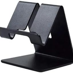 TECH GAMERZ Dual Phone Stand Holder, Desktop Mobile Device Stand, Aluminium Alloy, Black-image-66