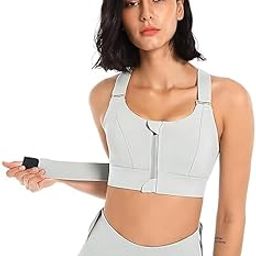 Women's High Support Sports Bra with Front Zip | Adjustable Straps Bralette for Gym, Yoga, Fitness | Padded Innerwear for Women | Workout Bra for Running & Training-picture-16