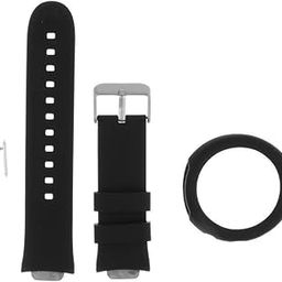 Silicone Wrist Strap Band +Protector Case Cover for ASUS ZenWatch 3 Black | 1 Piece Replacement Wrist Strap,1 Piece Protect Shell Case,2 Pieces Buckle,-picture-18