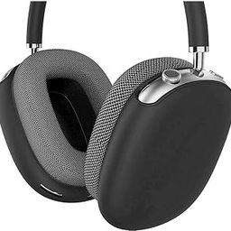 OJOS Case Compatible with AirPods Max Headphones, Washable Soft Silicone Protective Frame Full Cover (Black)-image-60