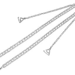 Women's 1 Pairs Sexy Square Rhinestone Bra Strap Fashion Elegant Crystal Bra Shoulder Lingerie Accessories-image-13