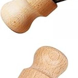 UJEAVETTE 2X Cleaning Brush Wooden Round Short for Coffee Espresso Machine Pot Pan-image-51