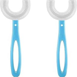 Mclear 6-12 Years Kids U- Shaped Toothbrush/Food Grade Soft Silicone Brush Head/ 360° Manual Toothbrush Oral Cleaning Tool (Pack Of 2)-6