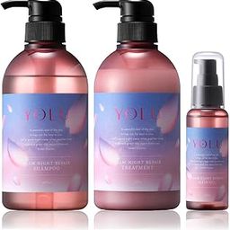 YOLU Night Beauty Hair Care Set, Shampoo, Treatment, Oil with Cherry & Muguet Scent, 3-Piece (UNBOXJAPAN EXCLUSIVE)-image-8