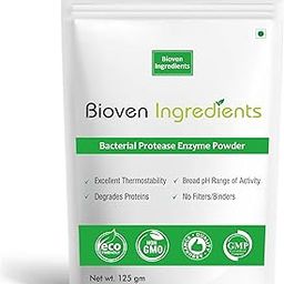 Bioven Ingredients Bacterial Protease Enzyme Powder,Non-GMO, Dietary & Food Supplements/Feed Syupplement, Broad pH Range of Activity, Excellent Thermostability, Hydrolyse Proteins, No Filters/Binder.-25