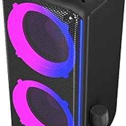 iGear X-Bass 60 Ultimate 60W Portable Bluetooth Party Speaker with Dual Bass Radiators, Rechargeable Karaoke Mic, Mesmerizing RGB Lights, TWS Mode, USB, TF/SD Card & AUX Input, Remote Control (Black)-12