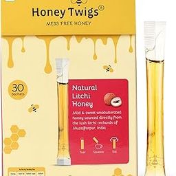 Honey Twigs Litchi Honey Natural&Pure Honey, 240gms (30 Single Sachets) | 100% Honey | Grade A Honey - Traceable Source | Zero Additives | Zero Added Sugar | For Overall Immunity-image-27