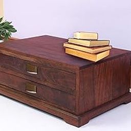 Furniseworld Sheesham Wood Night Stand with Drawer Storage Contemporary Bedside Table for Bedroom (Mahogany)-19