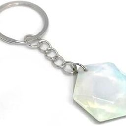 Opalite Crystal David Star Lucky Charm Protection Key Chain Key Ring For Your Car And Home-20