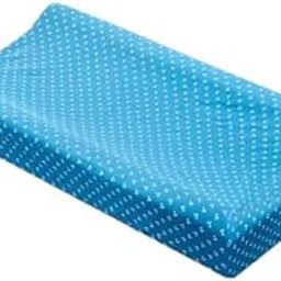 ZIKKU Crib Cot Sheet, Baby Diaper Changing Pad Cover - 100% Soft Cotton, Hypoallergenic & Breathable, Ultra Absorbent, Removable & Machine Washable, Elegant Blue with White Dots Design-picture-14