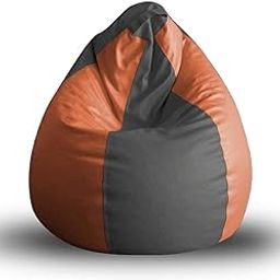 OHSTORE Premium Bean Bag Chair Ultra Comfortable, Durable Faux Leather Cover, Lightweight & Ergonomic Lounge Seat for Home, Office, Gaming & Relaxation (Brown Tan - XXXXL) (Only Cover)-image-27