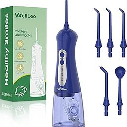 Water Flosser Dental Pick for Teeth, Portable Oral Irrigator Teeth Cleaner with High Water Pressure 5 Jet Tips, IPX7 Rechargeable Travel Water Flossing for Brace Orthodontic Gum Care-image-32